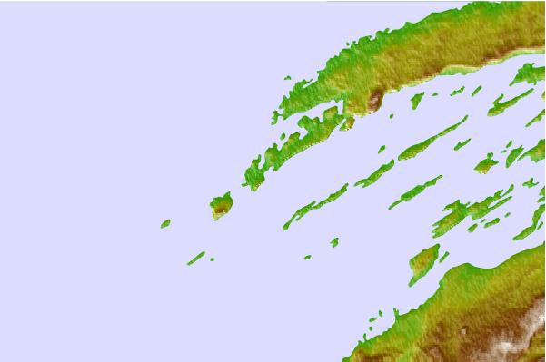 Tide stations located close to Long Island, Nunavut