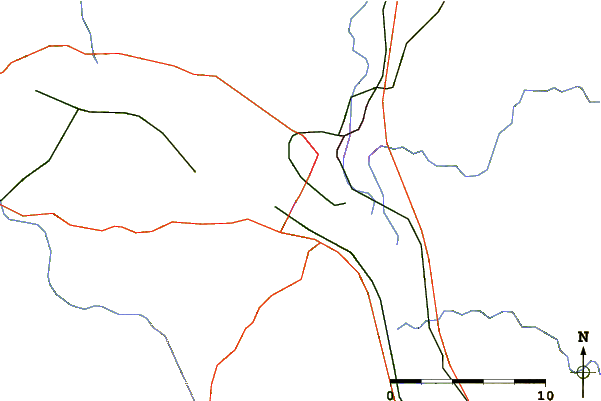 Roads and rivers around Longview, Columbia River, Washington