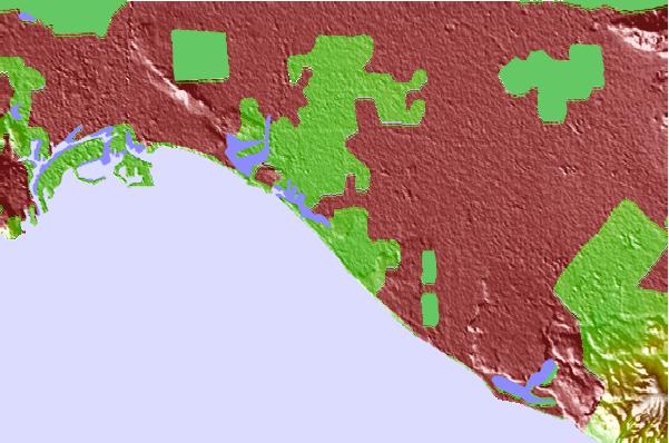 Tide stations located close to Los Patos (highway bridge), California