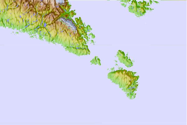 Tide stations located close to Lower Savage Islands, Nunavut