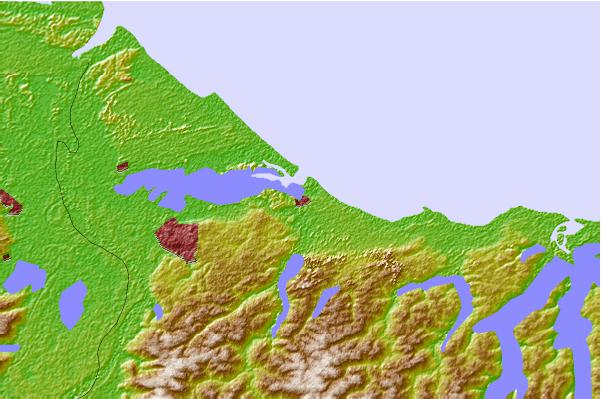 Tide stations located close to Luis Correia, Brazil