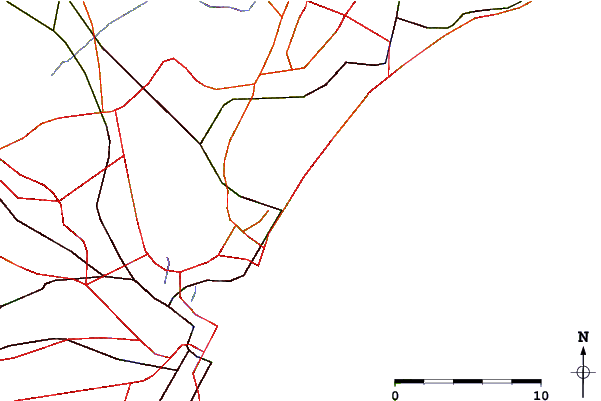 Roads and rivers around Lynn Harbor, Massachusetts