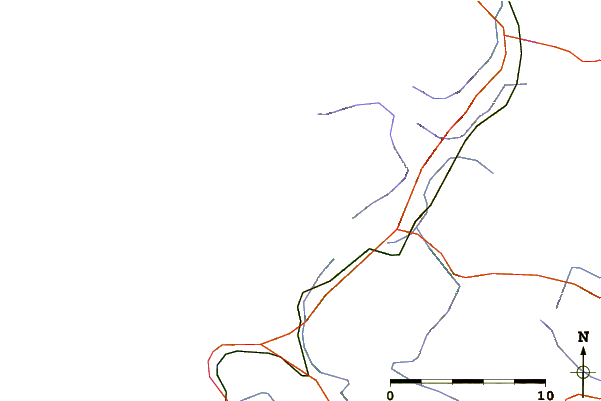 Roads and rivers around Mabou River entrance, Nova Scotia