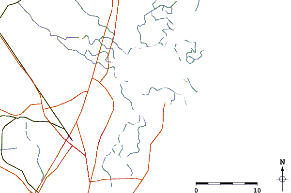 Roads and rivers around Mackay River (ICWW), Georgia