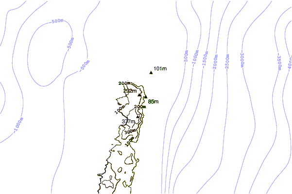 Shoreline around Macquarie Island