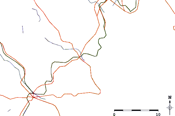 Roads and rivers around Mahone Harbour, Mahone Bay, Nova Scotia