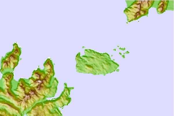 Tide stations located close to Malga Bay, Unalga Island, Alaska