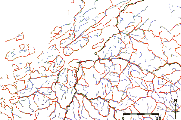 Roads and rivers around Malvik