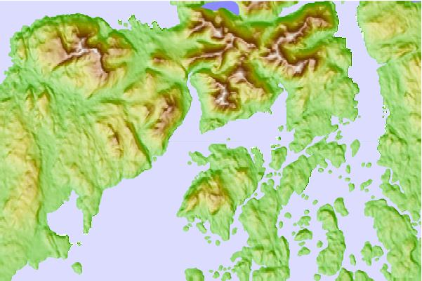 Tide stations located close to Marble Island, Davidson Inlet, Alaska