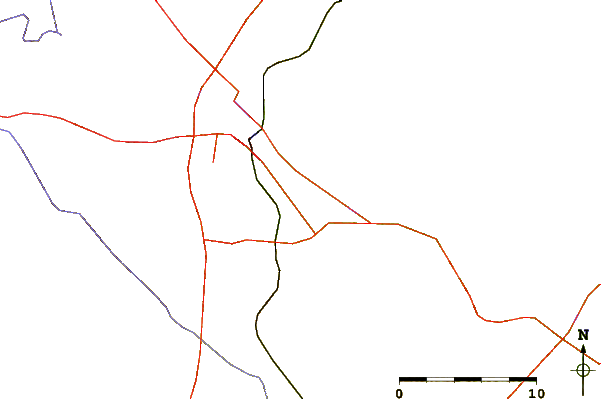 Roads and rivers around Massaponax, Rappahannock River, Virginia