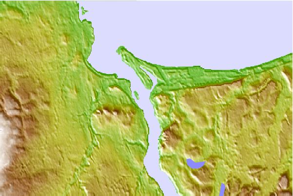 Tide stations located close to Masset, British Columbia