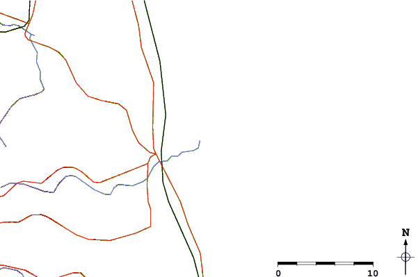 Roads and rivers around Matukawaura, Fukusima, Japan