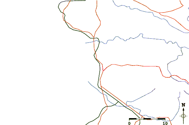 Roads and rivers around Mayaguez, Puerto Rico