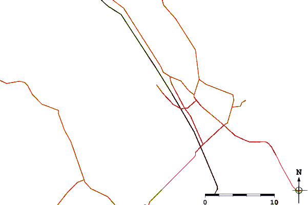 Roads and rivers around Menchville, James River, Virginia