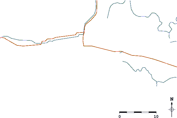 Roads and rivers around Mermentau River entrance, Louisiana