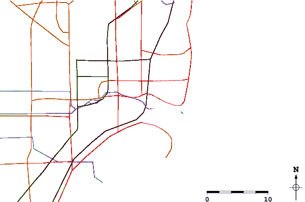 Roads and rivers around Miami, Marina, Florida
