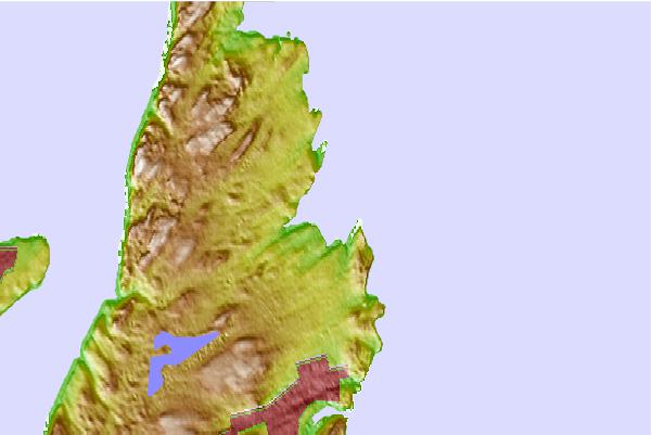 Tide stations located close to Middle Cove, Newfoundland