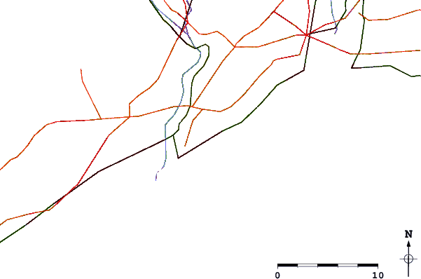 Roads and rivers around Milford Harbor, Connecticut