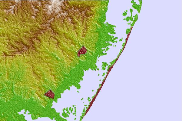 Tide stations located close to Mill Creek, 1 nautical miles above entrance, New Jersey