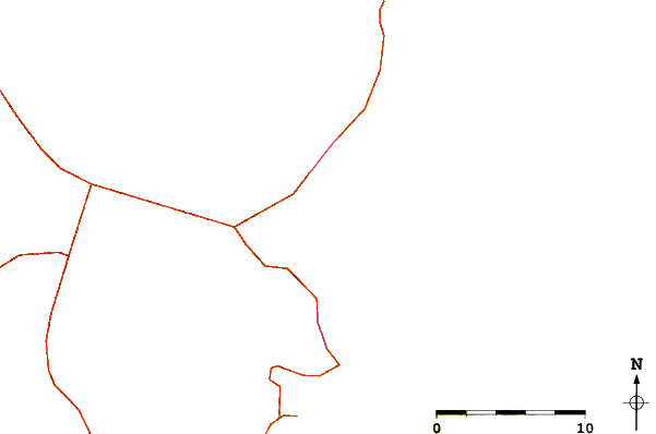 Roads and rivers around Mill Creek, Rappahannock River, Virginia