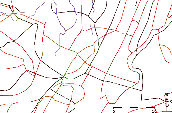 Roads and rivers around Mill Creek entrance, Garretts Reach, Hackensack River, New Jersey