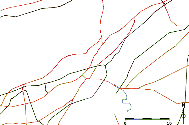 Roads and rivers around Millside, Railroad bridge, Delaware