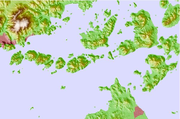 Tide stations located close to Mitarai, Hirosima, Japan