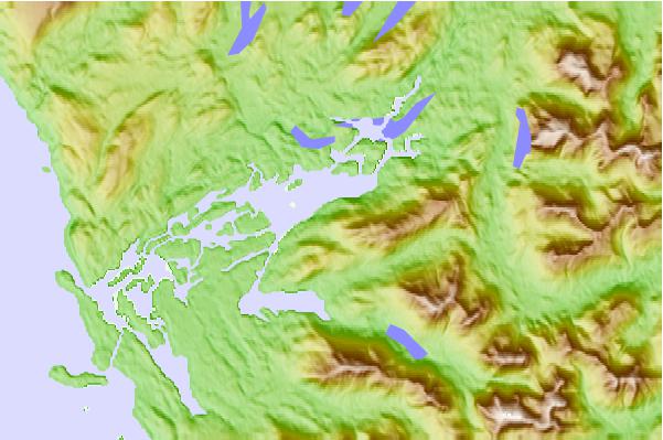 Tide stations located close to Mitchell Bay, Kootznahoo Inlet, Alaska