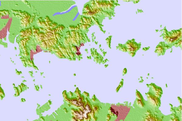 Tide stations located close to Miyanoura (Nao Sima), Kagawa, Japan