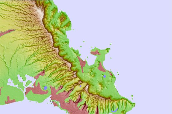 Tide stations located close to Mokuoloe, Kaneohe Bay, Oahu Island, Hawaii