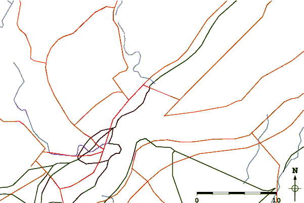 Roads and rivers around Montmorency, Quebec