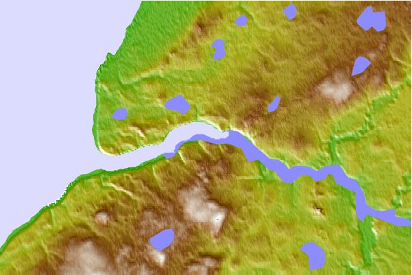 Tide stations located close to Morakas Point, Naknek River, Alaska