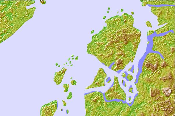 Tide stations located close to Mosqueiro, Brazil