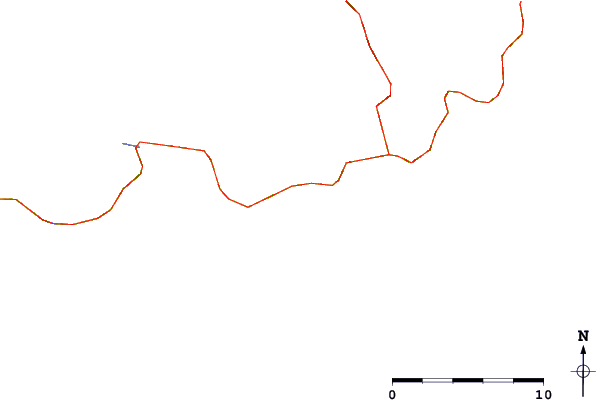 Roads and rivers around Murphy Cove, Nova Scotia