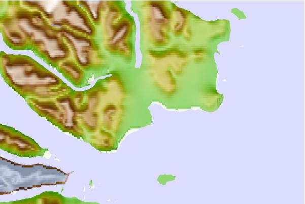 Tide stations located close to Myggbukta, Foster Bay, Greenland