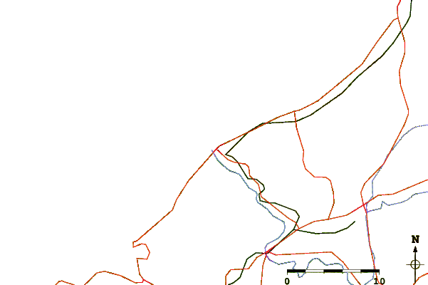 Roads and rivers around Nagahama (Iyo Nada), Ehime, Japan