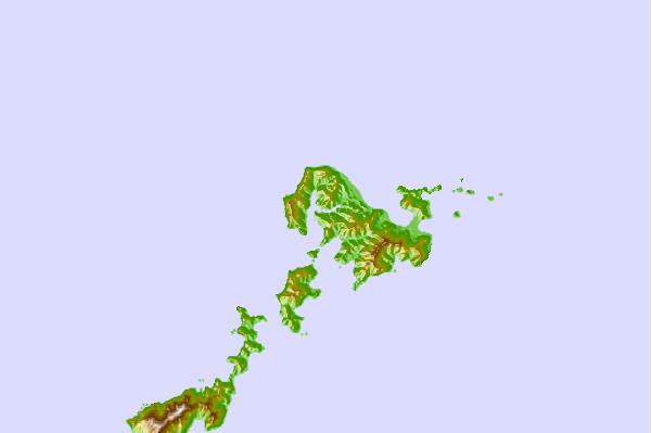 Tide stations located close to Nakagawara Ura, Kagosima, Japan