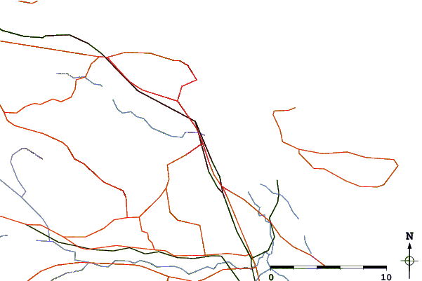 Roads and rivers around Nanaimo, British Columbia