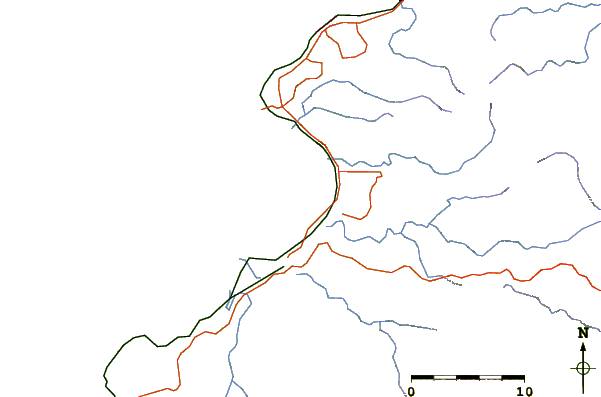 Roads and rivers around Nandi Waters, Viti Levu, Fiji Islands