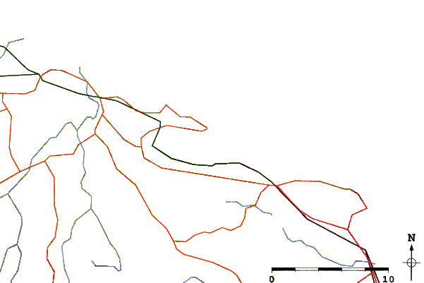 Roads and rivers around Nanoose Bay, British Columbia