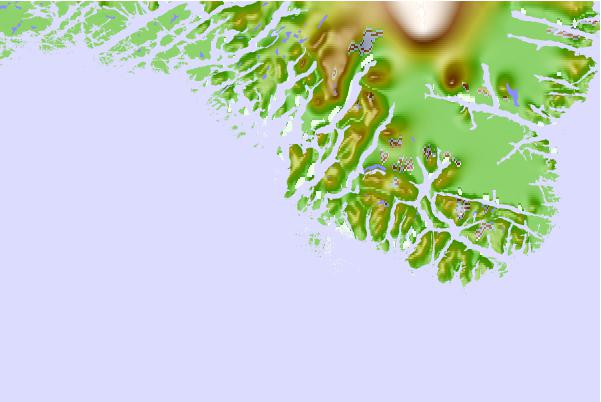 Tide stations located close to Nanortalik, Greenland