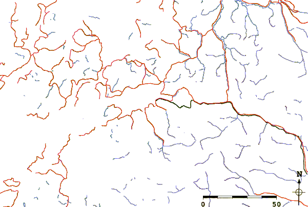 Roads and rivers around Narvik, Norway