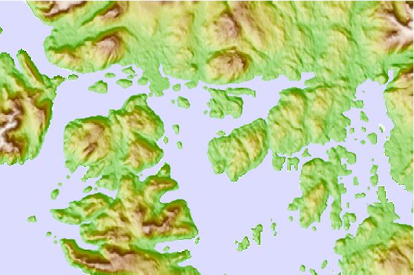 Tide stations located close to Natalia Point, Tlevak Strait, Alaska