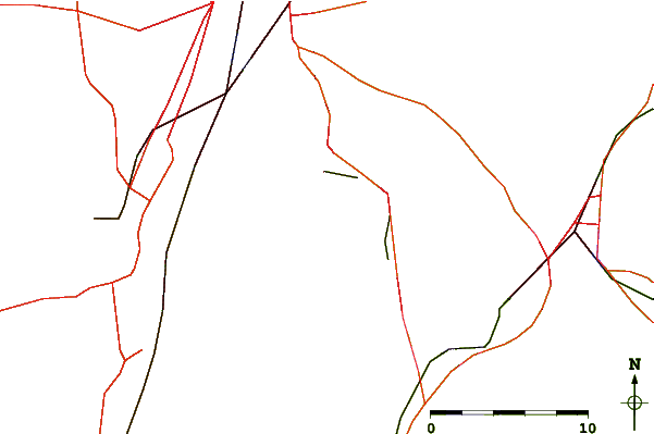 Roads and rivers around Nayatt Point, Narragansett Bay, Rhode Island