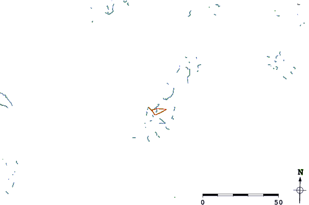 Roads and rivers around Needle Cove, Nunavut