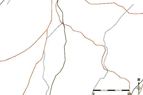 Roads and rivers around Nehumkeag Island, Kennebec River, Maine