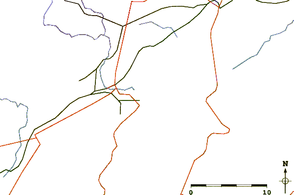 Roads and rivers around Newcastle Creek, New Brunswick