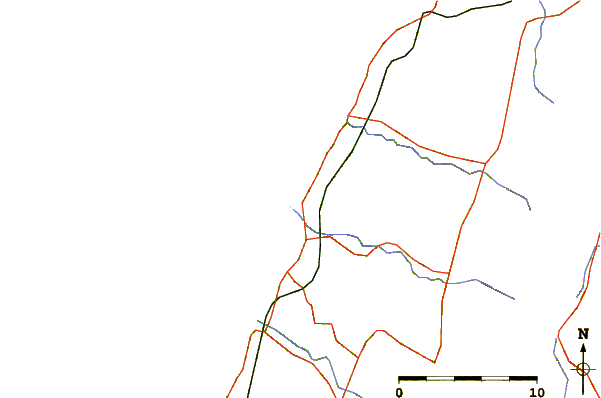 Roads and rivers around Nezugaseki, Yamagata, Japan