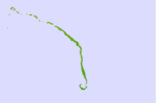 Tide stations located close to Nonouti Atoll, Gilbert Islands, Kiribati