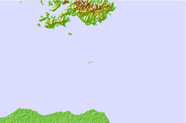 Tide stations located close to Nugu Island, Solomon Islands